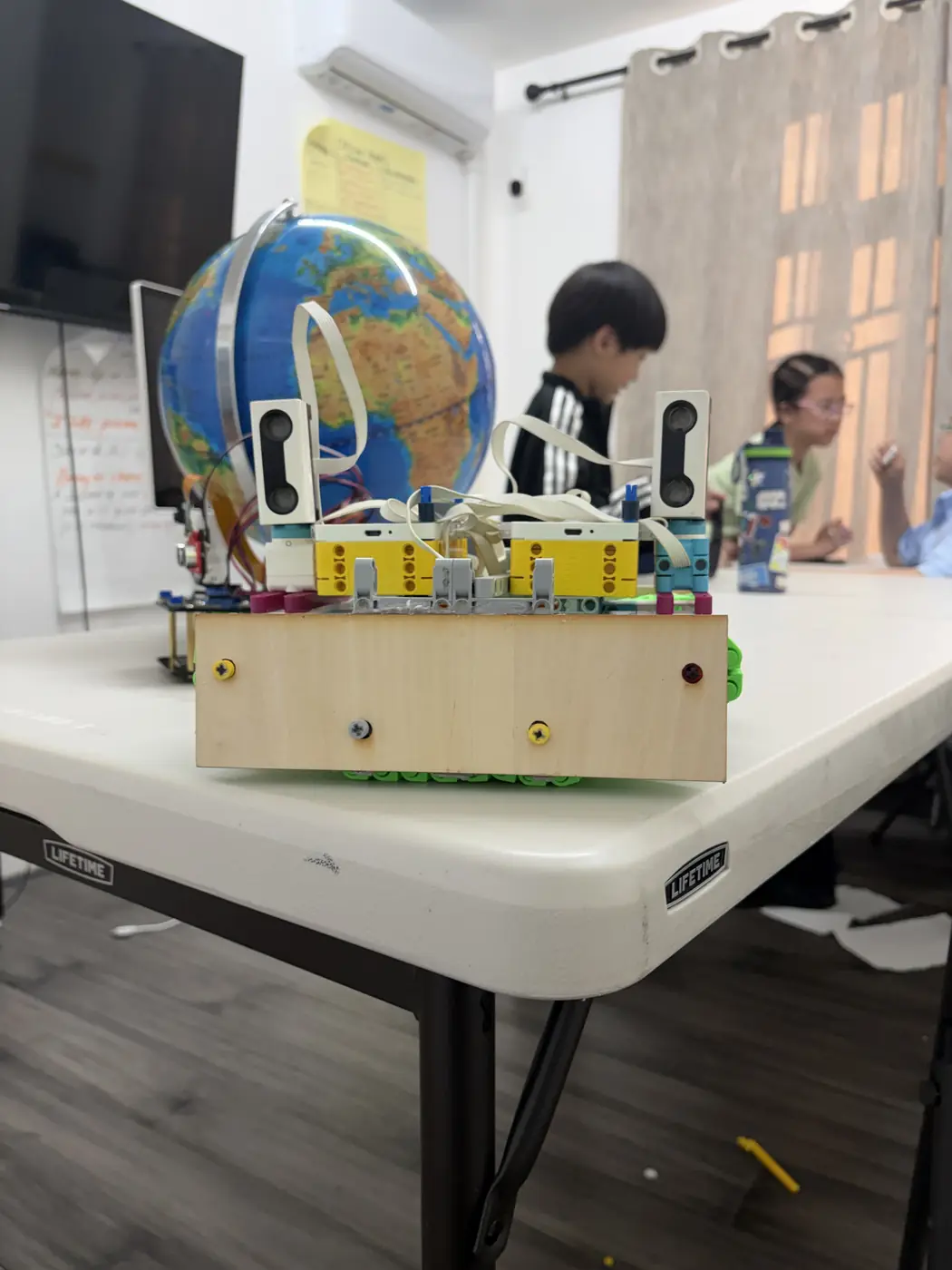 Innovation rover table demo with globe