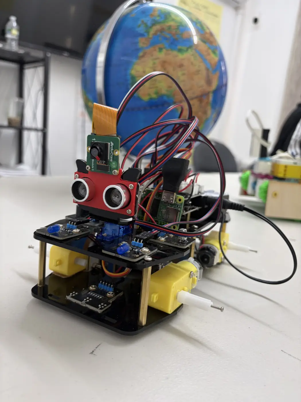 Electronics rover ultrasonic sensor front
