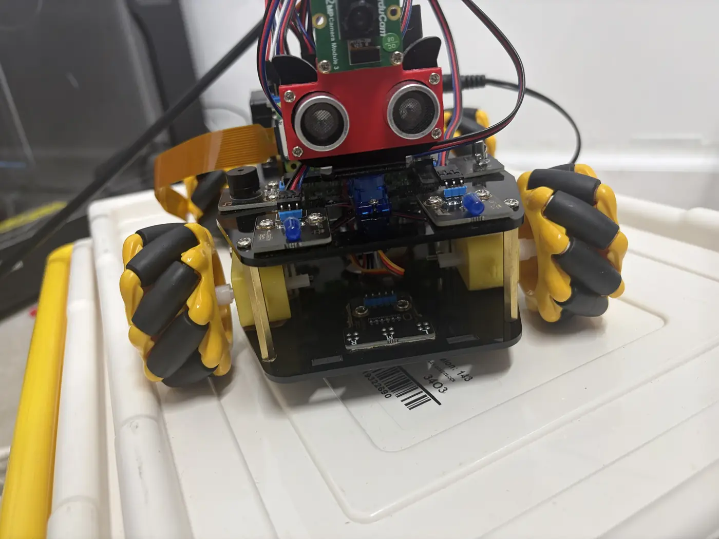 Electronics rover front view